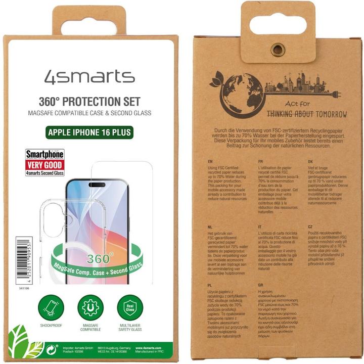Image du produit 4smarts Kit de protection 360° Premium (1 pièce(s), Apple iPhone 16 Plus)