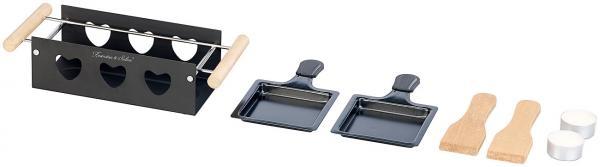 Produktbild Rosenstein & Söhne Teelicht-Raclette für 2 Personen, mit Schabern und Teelichtern