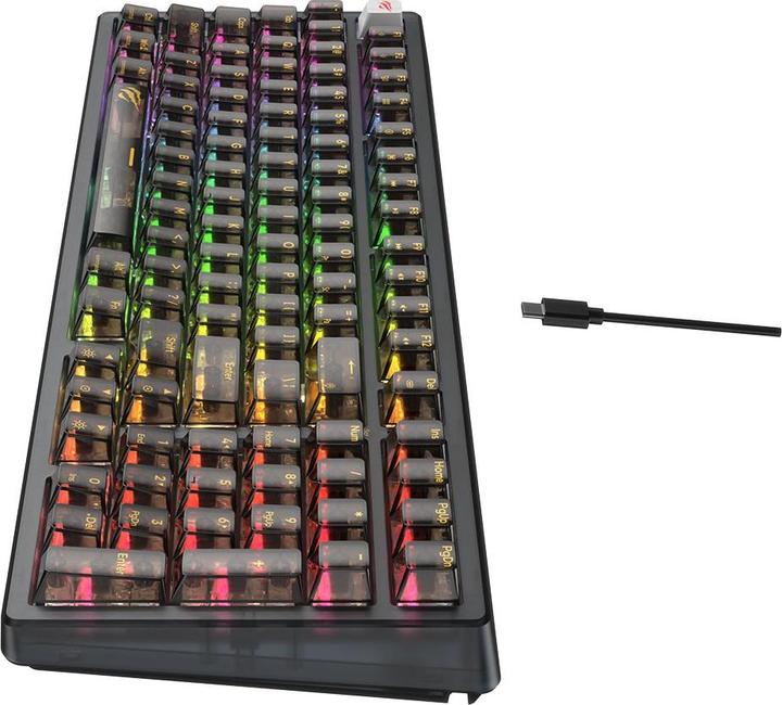 Produktbild Havit Mechanical Gaming Keyboard KB875L Transparent (US, Kabelgebunden)