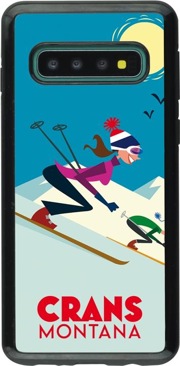 Image du produit PhoneLook Coque Hybrid Armor noir Crans-Montana Ski Downhill (Samsung Galaxy S10+)