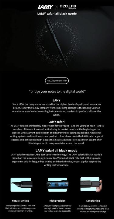 Produktbild Lamy Safari All Black NCode