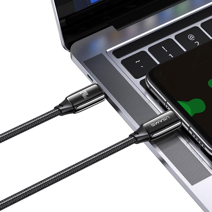 Produktbild Usams Ladekabel Typ-C zu Typ-C - Schwarz (1.20 m, USB 3.1)