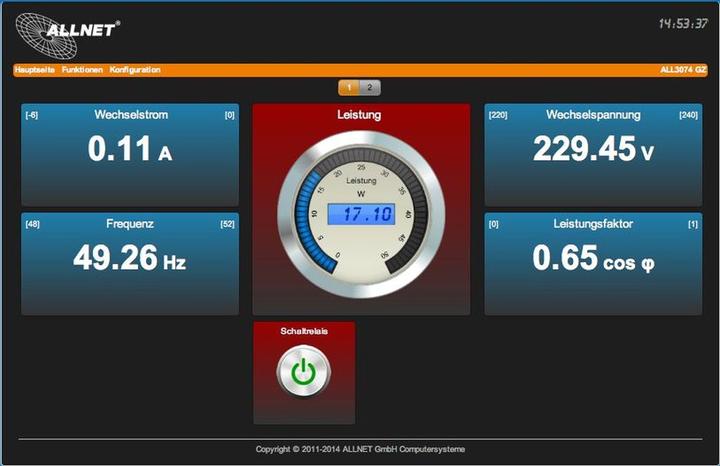 Produktbild Allnet MSR IO Zentrale Schaltsteckdose ALL3075 inkl. WLAN & Strommessung für IP Gebäude Automation