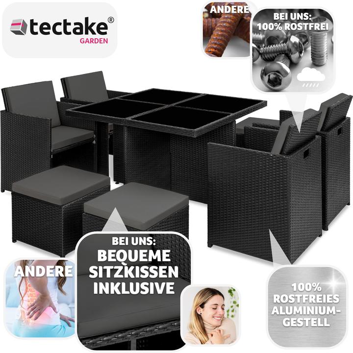Image du produit tectake Salon de jardin MANHATTAN (100 cm)
