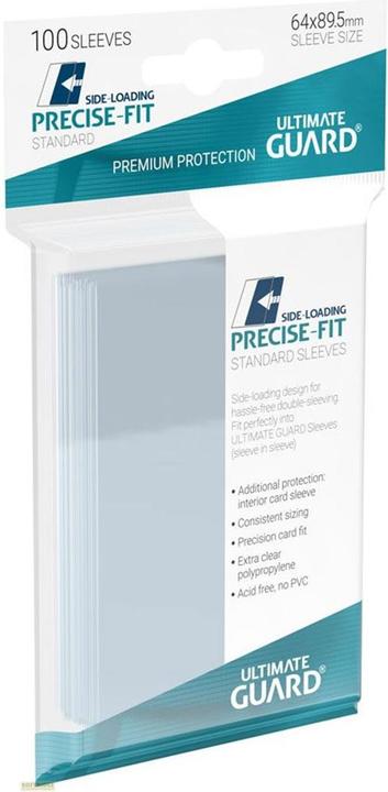 Immagine prodotto Ultimate Guard UGD010478 - Precise-Fit 100 Kartenhüllen Seitliche Lagerung Standard Grösse, transparent