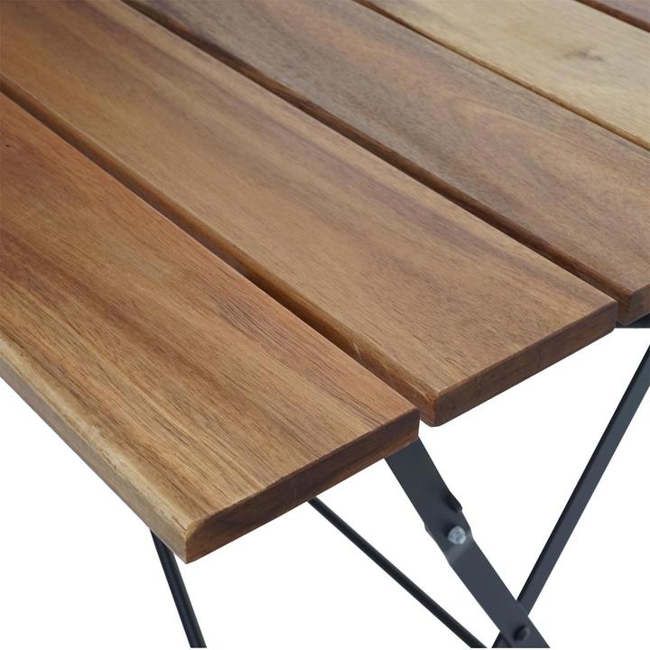 Image du produit Swisshandel24 Table de jardin de bière, table de jardin pliante, qualité gastronomique Acacia certifié FSC (120 cm)