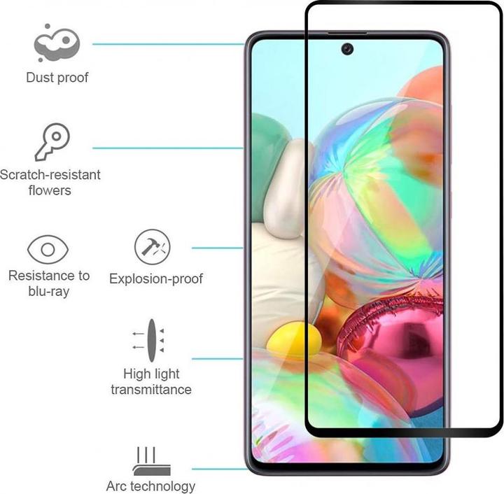 Immagine prodotto Screenguard Samsung Galaxy A71 Pellicola di vetro protettiva a schermo intero 2.5D 9H (1 Pezzo/i, Samsung Galaxy A71)