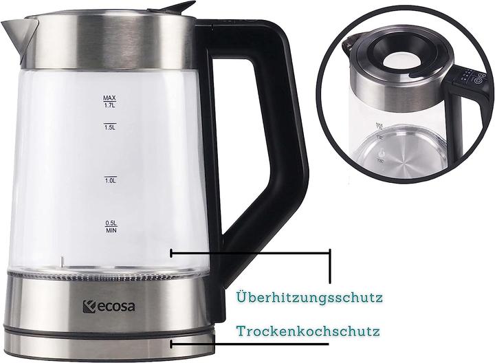 Immagine prodotto Ecosa Bollitore in vetro (1.70 l)