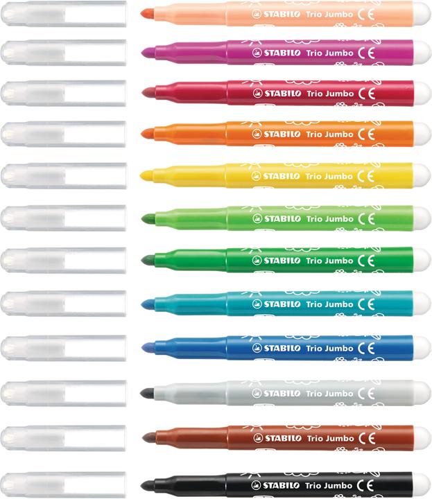 Image du produit STABILO Trio Jumbo Feutre épais (Multicolore, 12 x)