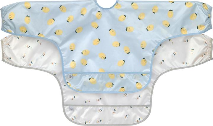 Lässig Ärmellätzchen mit Auffangschutz 2er Pack Happy Fruits Lemon (6 mois)