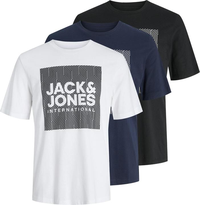 Produktbild Jack & Jones 3er-pack Gedruckt Rundhals T-shirt T-shirt (S)