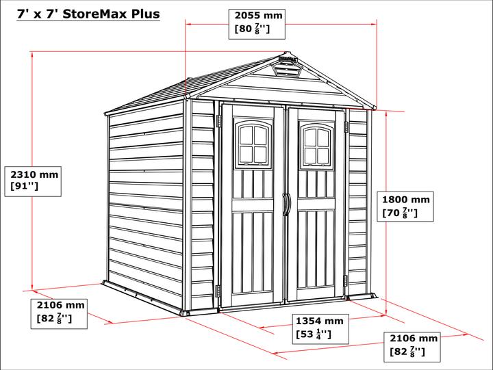 Actual product image Duramax Kunststoff Gerätehaus 210x210 Gartenhaus