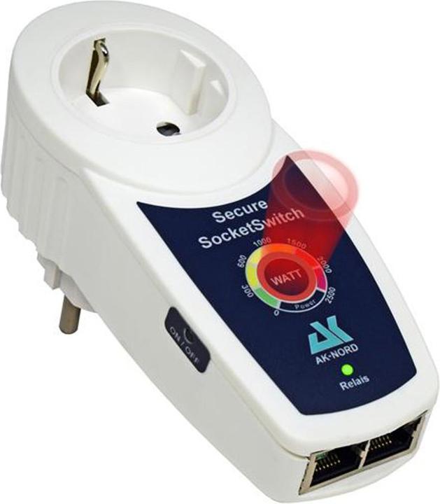 Actual product image AK-SecureSocketSwitch Switchable IP socket outlet