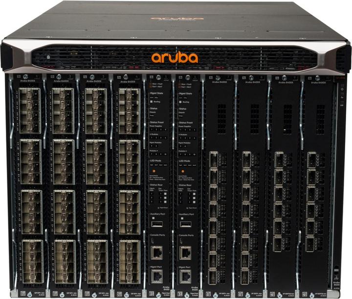 Aruba 8400 1x Mgmt Mod 3x PS 2x 8400X Fabric Mod 1x 32p 10G Mod and 1x 8p 40G Mod Bundle EU en