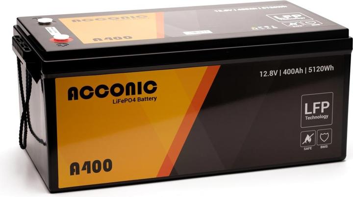 Immagine prodotto Acconic Batteria di alimentazione al litio A400 LiFePO4 (12 V, 400 Ah)