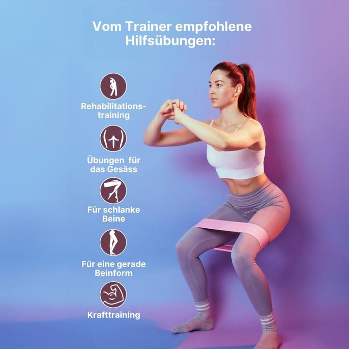 Image du produit Hermex Glute-Band Hip-Resistance-Band Bande d'entraînement Booty-Band Bande de fitness (0.37 m, Fort, Moyen, Léger)