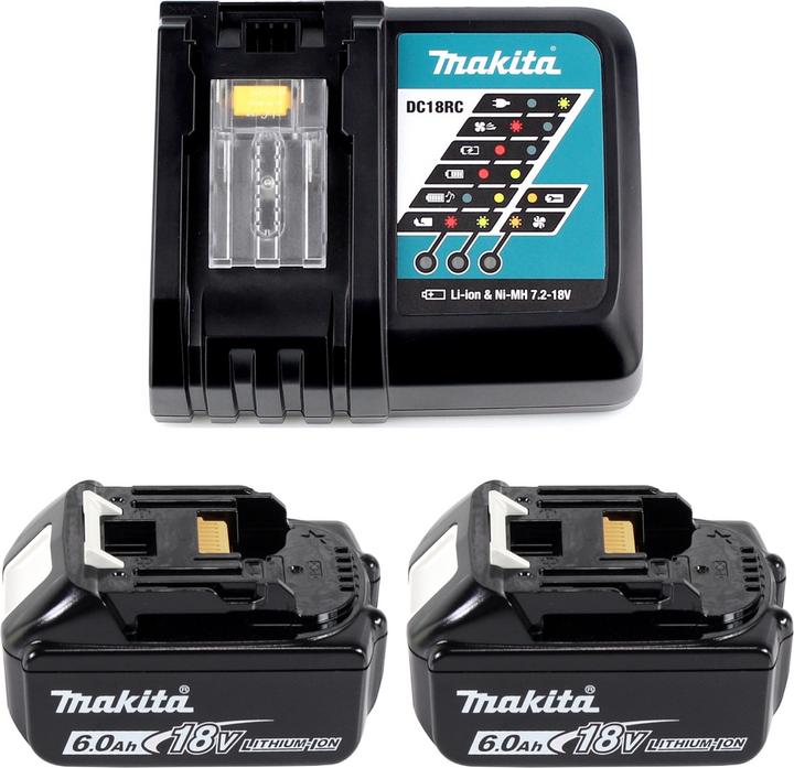 Immagine prodotto Makita DTD 156 RGJ Avvitatore a impulsi a batteria 18V 155Nm + 2x batteria 6,0Ah + caricatore + Makpac (Batteria ricaricabile)