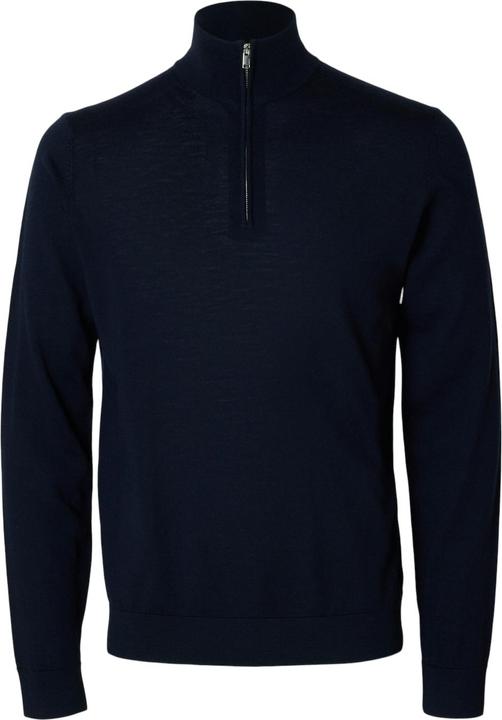 Selected Homme Slhtray Ls Knit Merino Half Zip Noos
