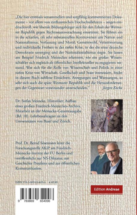 Immagine prodotto Friedrich Meinecke. Vernunftrepublikaner aus Überzeugung (Tedesco, Stefan Meineke, Bernd Sösemann, 2023)