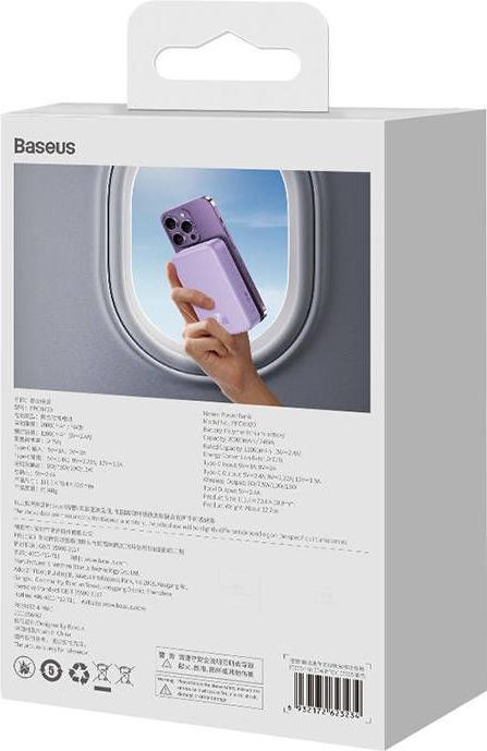 Produktbild Baseus Powerbank Magnetic Mini 20000mAh 20W (purple) (20000 mAh, 20 W, 74 Wh)