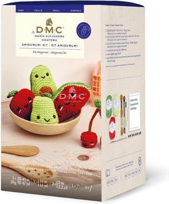 DMC Set uncinetto Amigurumi Fruit Friends, motivo: Smiley, set