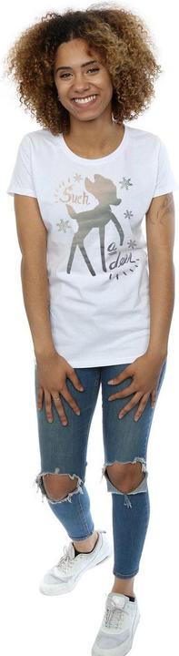 Actual product image Disney Womens/Ladies Bambi Winter Deer Cotton T-Shirt (XL)