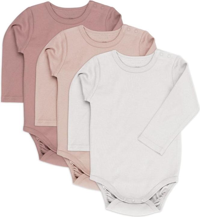 Produktbild La Loona LaLoona Baby-Bodys & Wickelbodys Body Langarm 3er Pack - Rose - (92)