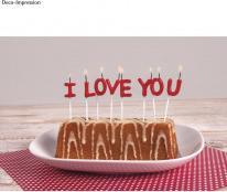 Image du produit Rayher Bâtons de bougie I love you rouge, 8 lettres (2 pcs)