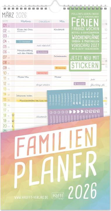 Immagine prodotto Familienplaner 2026 Rainbow (Copertina rigida, Tedesco)