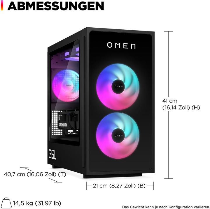 Produktbild HP OMEN 35L GT16-0476ng Gaming PC i7-14700F 32GB/2TB SSD RTX 4070Ti Super Win11 (Intel Core i7-14700F, 32 GB, 2000 GB, GeForce RTX 4070 Ti Super)
