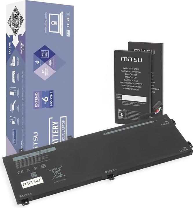 Actual product image Mitsu Bateria Bateria do Dell XPS 15 9550 - RRCGW 4910 mAh (56 Wh) 11.4 Volt (3 Cells, 4900 mAh)