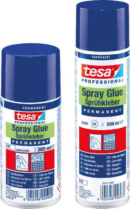 Produktbild tesa Sprühkleber PERMANENT, starker Klebstoff zum Sprühen, 500ml Dose (475 g, 500 ml)