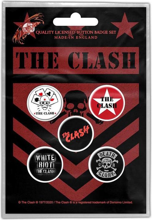 The Clash Abzeichen London Calling 5erPack Kunststoff Metall