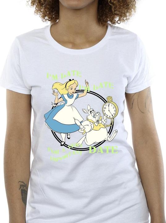 Immagine prodotto Disney Alice In Wonderland I'm Late Maglietta Donna (L)