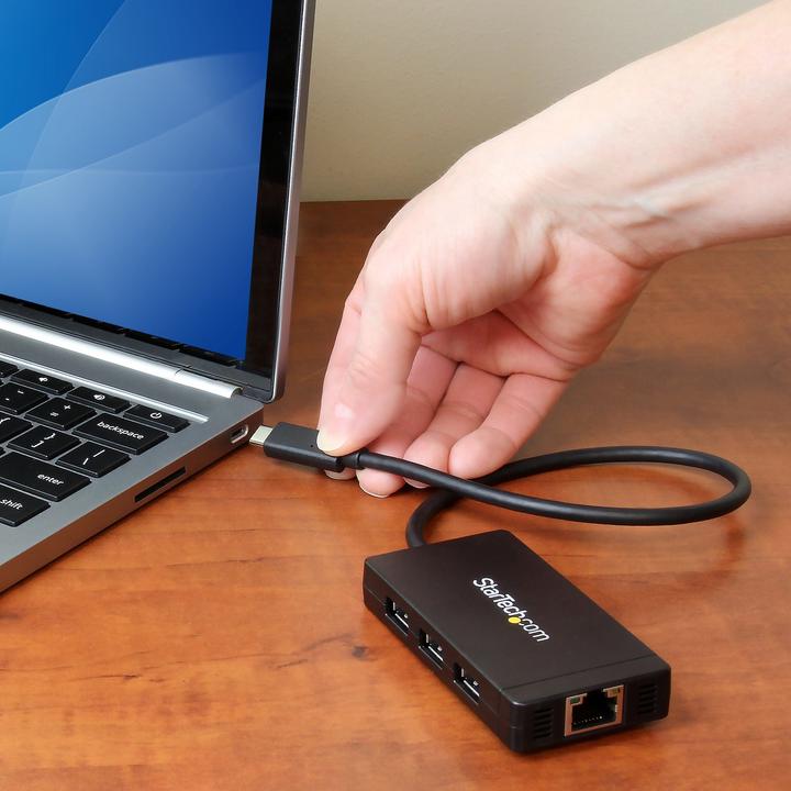 Image du produit StarTech Hub USB-C 3 ports avec Gigabit (USB-C, 3 Ports)
