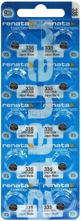 Label énergétique Renata 335 / SR512SW - 10 piles boutons (10 pcs, 6 mAh)