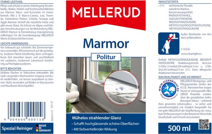 Actual product image Mellerud Marble polish