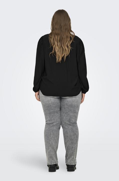 Produktbild Only Normal geschnitten V-Ausschnitt Elastische Bündchen Puffärmel Top Top (48)