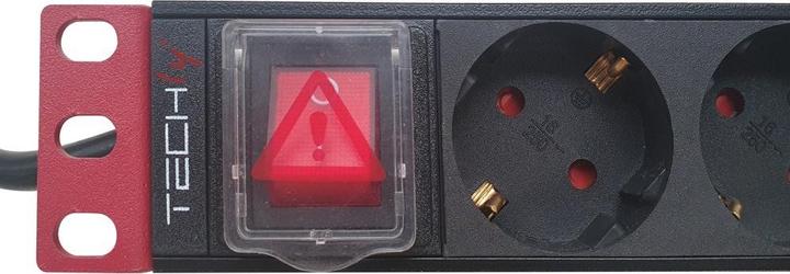 Immagine prodotto Techly Striscia di prese a rack 1U 9x interruttore di presa con messa a terra 2m (9 x, CEE 7/3, 2 m)