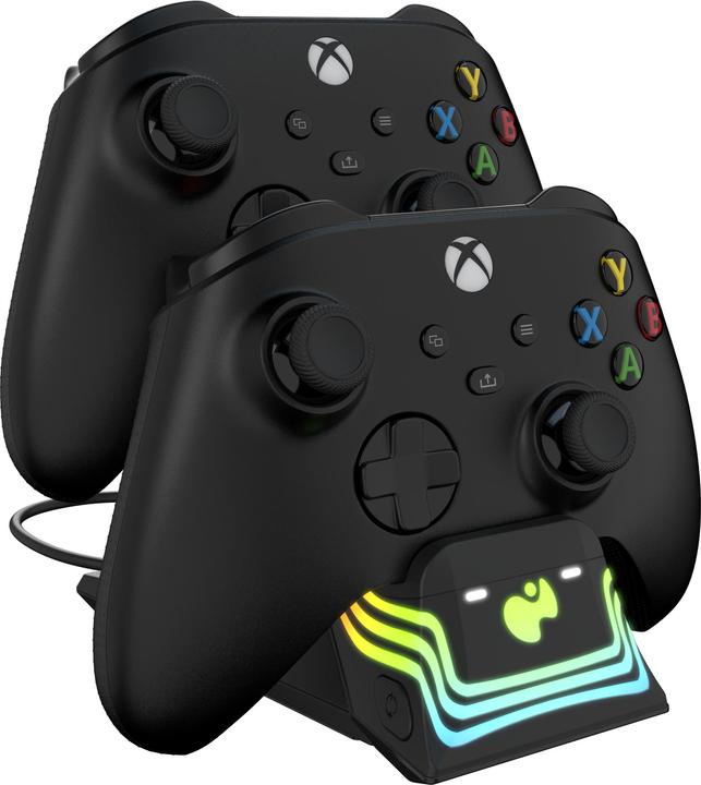 Actual product image PDP Charging station Dual Afterglow Wave black for XBOX SeriesX
