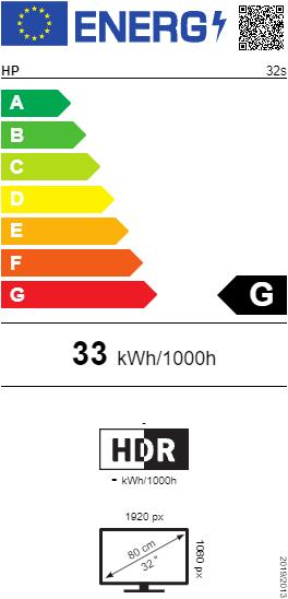 Label énergétique HP 32s (1920 x 1080 pixels, 31.50")