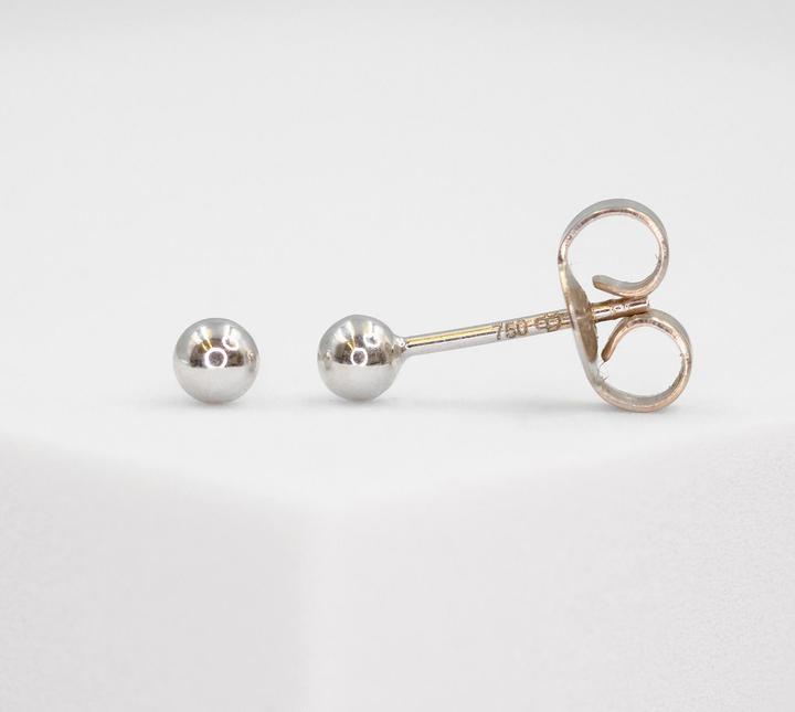 Produktbild Muau Stud earrings white gold 750, 3mm (750/18K Weissgold)