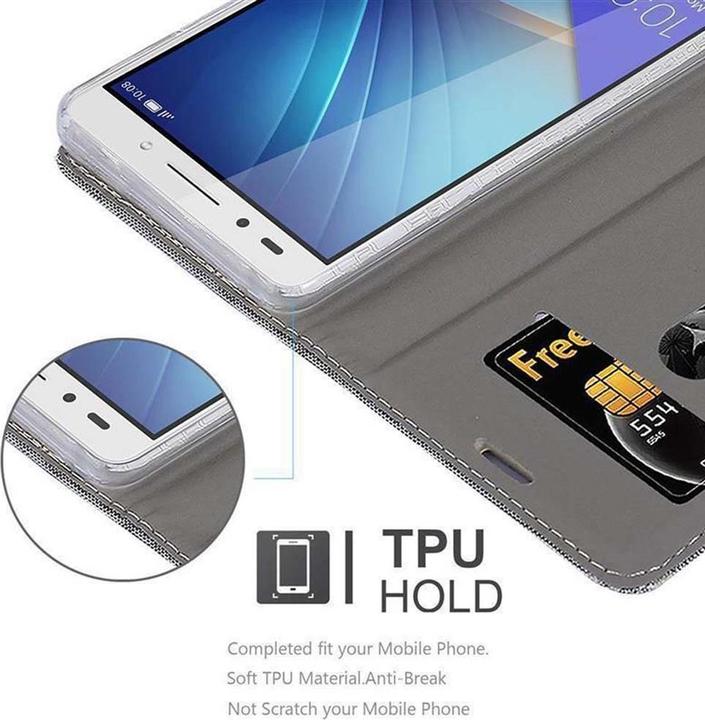 Produktbild Cadorabo Book Jeans Optik Cover (Honor 7)
