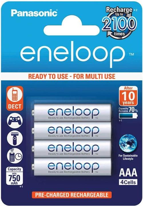 Produktbild Panasonic wiederaufladbare Batterien ENELOOP BK-4MCDE (4 Stk., AAA, 800 mAh)