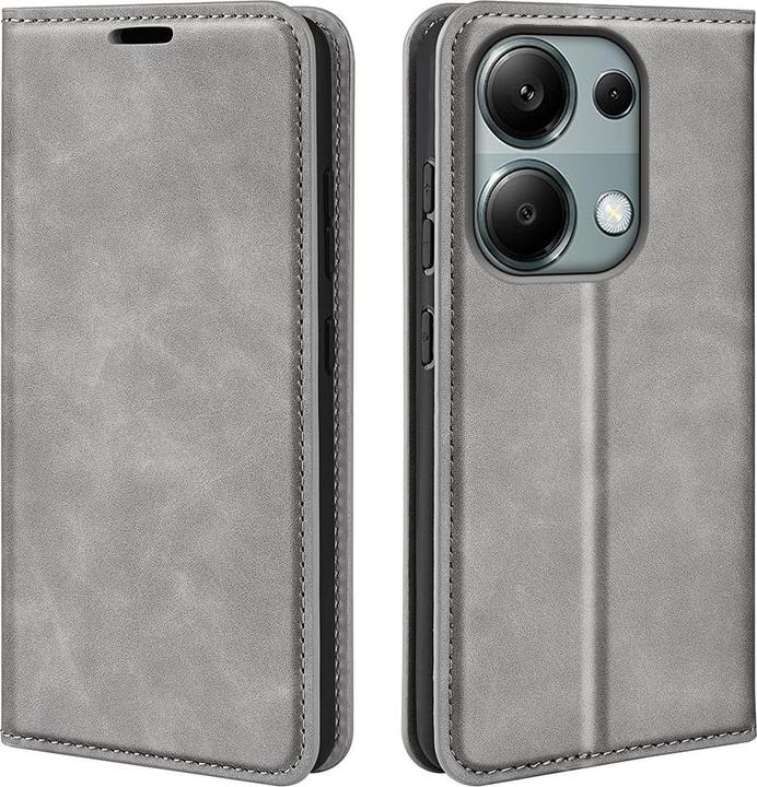 Actual product image Cover-Discount Poco M6 Pro / Redmi Note 13 Pro 4G - Stand Case grey (Xiaomi Redmi Note 13 Pro 4G)
