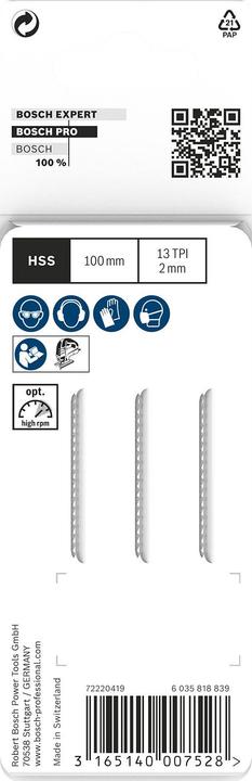 Produktbild Bosch Professional Zubehör PRO Plastics PC clean T101A Stichsägeblatt, 100 mm, 3-tlg.