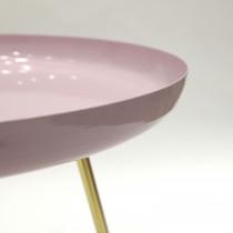 Produktbild Home Deco Factory beistelltisch tablett rund glossy rosa