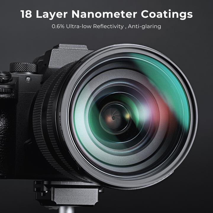 Produktbild K&F Concept 52MM Black Mist Filter 1/4, Ultra-thin 18 layer Green Coatings (C Series) (4 mm, Black Mist Filter)