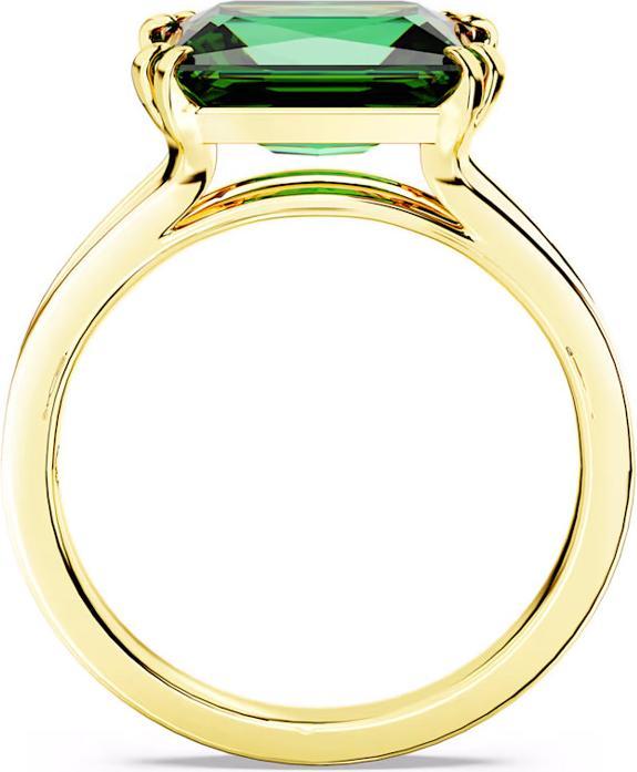 Produktbild Swarovski Matrix Cocktail Ring Rechteckschliff Grün Gold (55)