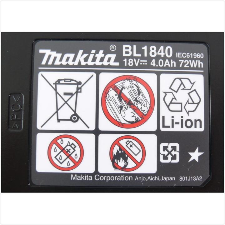 Image du produit Makita BL 1840 B 18 V - 4,0 Ah Li-Ion Batterie 3er Pack (18 V)